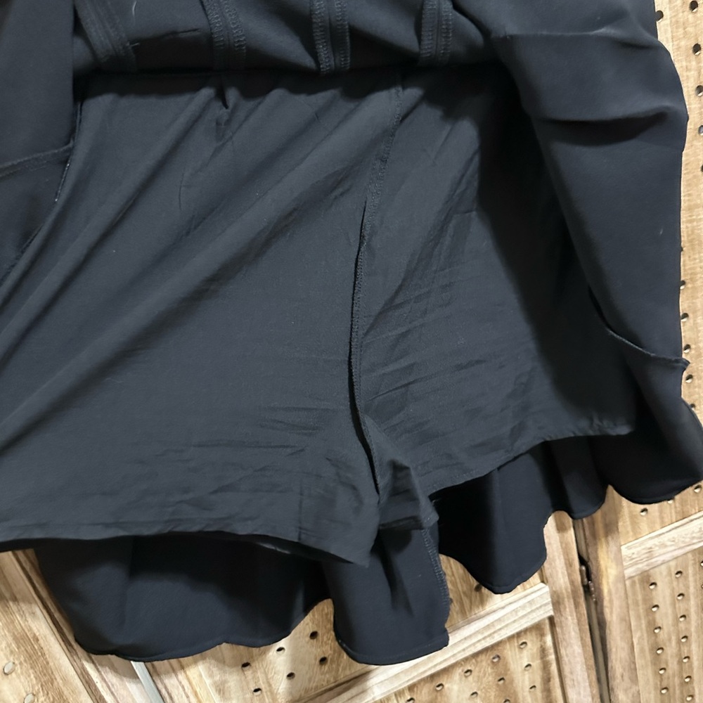 EUC Black Pleated Mini Skirt with Shorts - Picture 2 of 4
